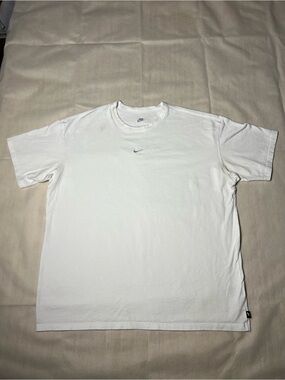 White Nike T-shirt with embroidered logo